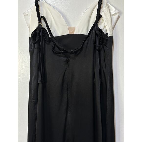 For Love & Lemons Rita Black & White Midi Dress Size Medium NWT - Picture 12 of 16